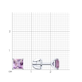 Серьги из серебра с аметистами