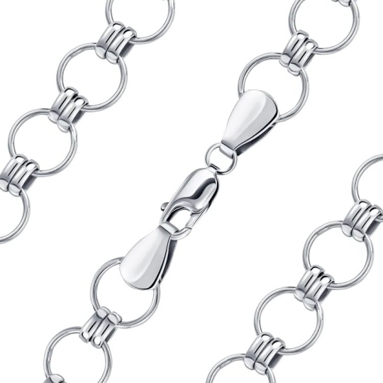 Браслет из серебра плетения "Панцирное"