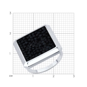 Кольцо из серебра с кристальной тканью