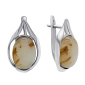 Серьги из серебра с кварцами
