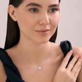 Колье из серебра с фианитами