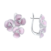 Серьги из серебра с эмалью