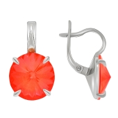 Серьги из серебра с ювелирными кристаллами