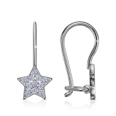 Серьги из серебра с фианитами
