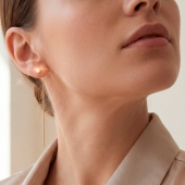 Серьги из золота с фианитами