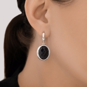 Серьги из серебра с ювелирным кристаллом