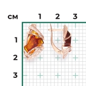 Серьги из золота с янтарем