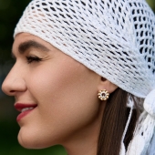 Серьги из золота с фианитами