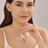 Подвеска из серебра с чернением 