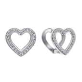 Серьги из серебра с фианитами