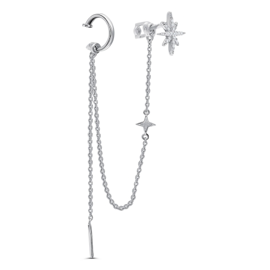 Серьги из серебра с гранатами