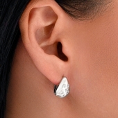 Серьги из серебра с фианитами
