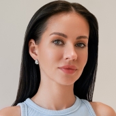 Серьги из серебра с фианитами