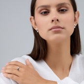 Серьги из серебра с бриллиантами