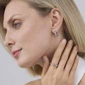 Серьги из серебра с бриллиантами