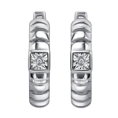 Серьги из серебра с бриллиантами