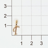 Подвеска-буква из золота с бриллиантом 