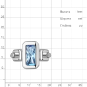 Кольцо из серебра с топазом Swiss