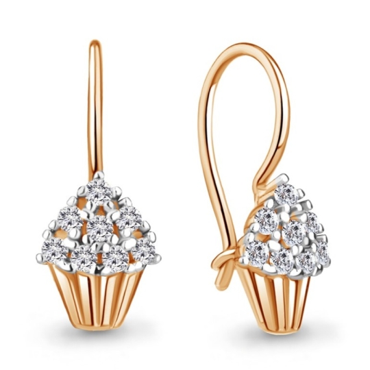 Серьги из серебра с ювелирными кристаллами