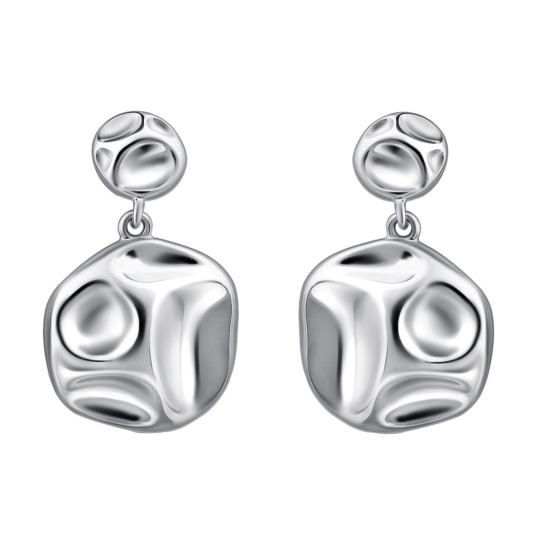 Серьги из серебра с агатами и фианитами