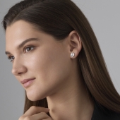 Серьги из серебра с бриллиантами