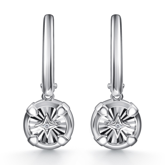 Серьги из серебра с кристаллами Swarovski