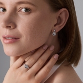 Серьги из серебра с бриллиантами