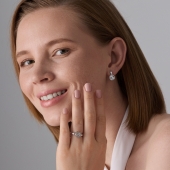Серьги из серебра с бриллиантами