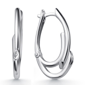 Серьги из серебра с бриллиантами