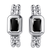 Серьги из серебра с ониксами