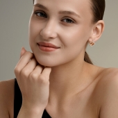 Серьги из золота с фианитами