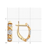 Серьги из золота с фианитами