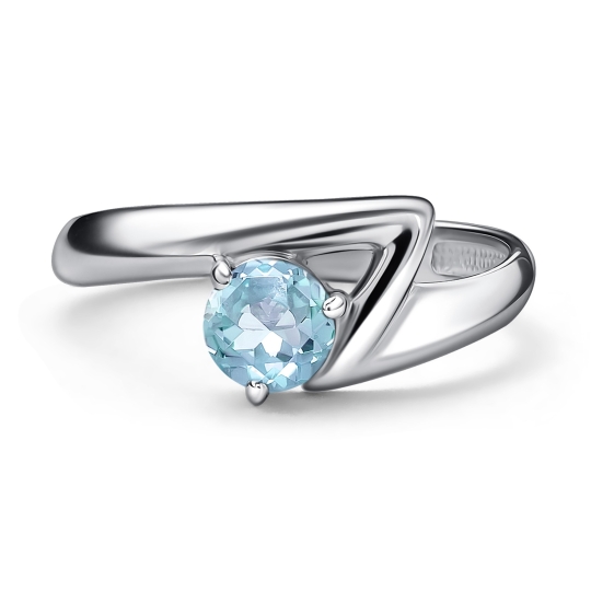 Серьги из серебра с топазами