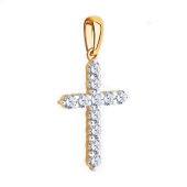 Подвеска из золота с фианитами 