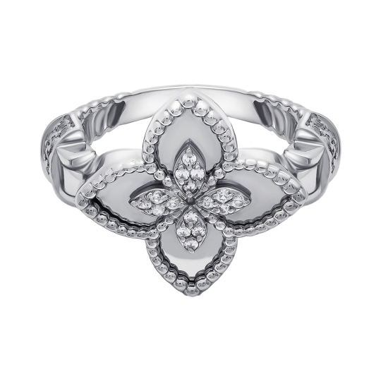 Серьги из серебра с фианитами