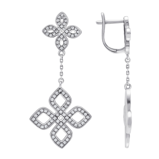 Серьги из серебра с бирюзой