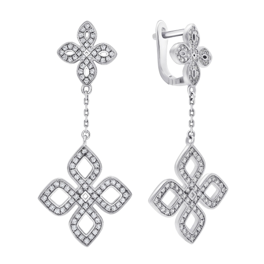 Серьги из серебра с позолотой
