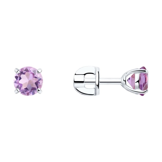 Серьги из серебра с гранатами