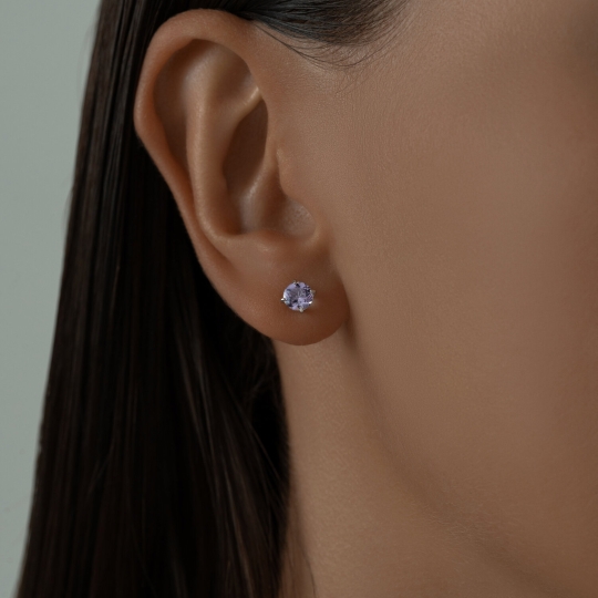Серьги из серебра с гранатами