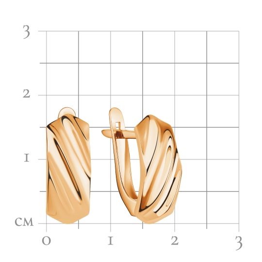 Серьги из золота с цитринами и эмалью "Лисицы"