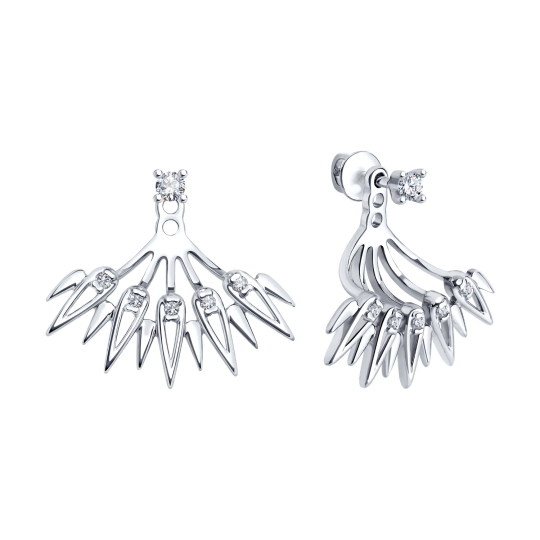 Серьги из серебра с аметистами