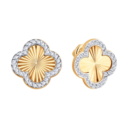 Серьги из белого золота с бриллиантами 0,8 ct
