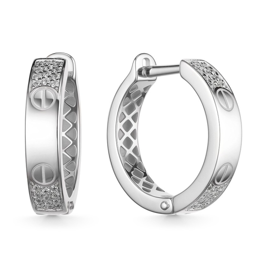 Серьги из золота с зелёными фианитами