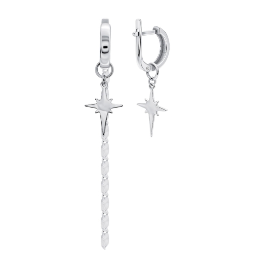 Серьги из серебра с ониксами