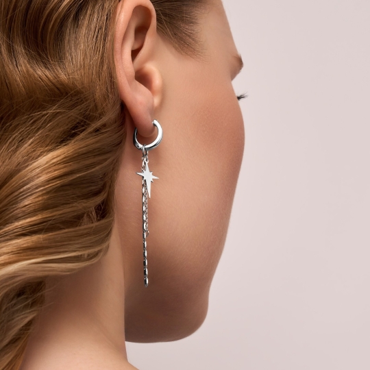 Асимметричные серьги-трансформеры из серебра