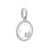 Подвеска из серебра с фианитом