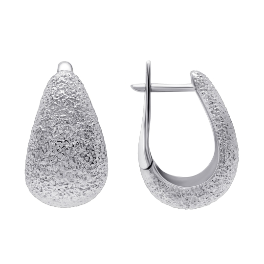 Серьги из серебра с фианитами