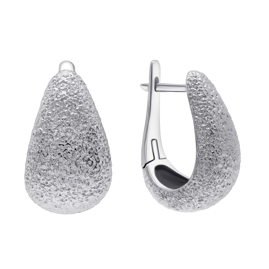 Серьги из серебра с фианитами