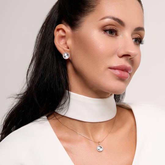 Серьги из золота c фианитами
