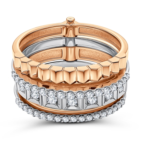 Кольцо из золота с фианитами